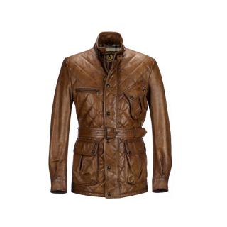 Veste En Cuir Belstaff Homme Marron Pas Cher